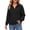Black Sweatshirts-Jsaierl, variant on Quarter Zip Sweatshirts for Women Fall Solid Color V Neck Sweatshirt Lightweight Loose Fit Pullover Cotton Working Out Long Sleeve Tops