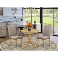 thumbnail image 7 of East West Furniture Antique 3-piece Wood Dining Table and Chairs in Oak, 7 of 7