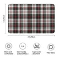 thumbnail image 3 of Gray Red Plaid Checkered Pattern Bathroom Rugs Mat,Non Slip Microfiber Bathroom Rug,Rubber Backing,Soft Bathroom Mats for Bathroom Floor,Tub and Shower,17x27in(43x68cm), 3 of 5