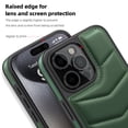thumbnail image 3 of For iPhone 15 Pro Case,Puffer Adjustable Stand Compatible with Magsafe Soft Puffy Quilted Leather Full Body Shockproof Protective Phone Case,Green, 3 of 8