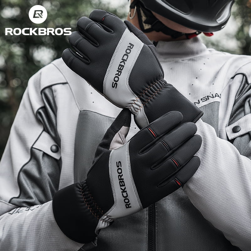 ROCKBROS Ski Winter Gloves Touch Screen Water Resistant Windproof Thermal for Running Cycling Hiking