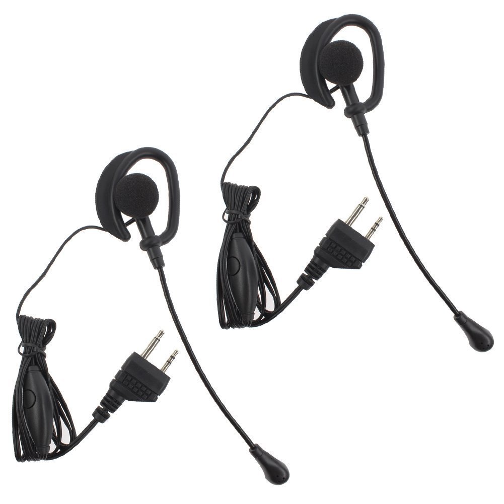 Tenq Ear_shaped Earhook Headset with Rod Mic for 2 Way Radio Midland AVP_1 _2 Packs_ Walmart