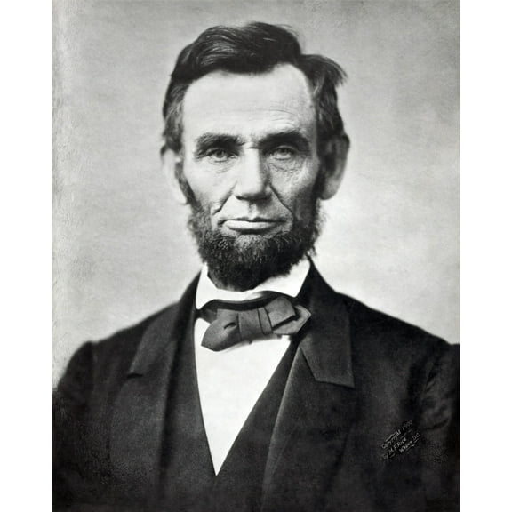 Print: Abraham Lincoln, Head-And-Shoulders Portrait, Facing Front, 1863