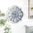 thumbnail image 2 of DecMode 32" x 32" Black Metal Quatrefoil Wall Clock, 2 of 10