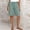 Mint Green women elastic waist bermuda shorts a1, variant on Cagogo Women Casual Elastic Waist Bermuda Shorts Solid Loose Flowy Summer Beach Vacation Short Pants, Mint Green 2XL