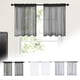thumbnail image 1 of Cortinas traslúcidas (2 unidades), cortinas para ventanas de cocina y baño con bolsillo para barra, filtran la luz para mayor privacidad y tienen un diseño de dobladillo ondulado., 1 of 9
