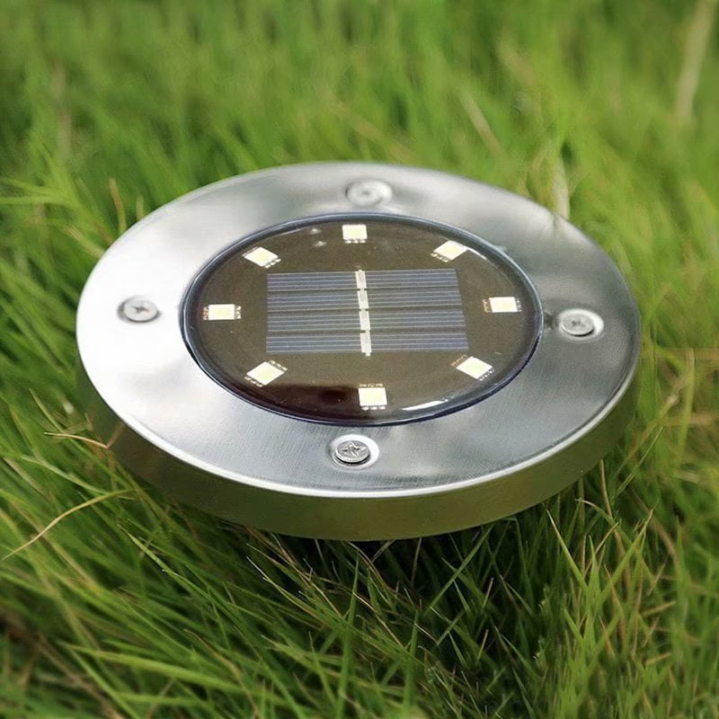 VicTsing 1pcs 8 LED Solar Powered Ground Light Grass Lamp ...