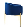 thumbnail image 4 of Modway Savour Tufted Performance Velvet Accent Chairs - Set of 2 in Navy, 4 of 9