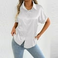thumbnail image 5 of SWSTBBY Summer Tops for Women,Womens Tops,Women's Casual Comfortable Short Sleeved ButtonTop Blouse, 5 of 5