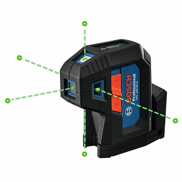 Láser de alineación Bosch GPL100-50G Green-Beam con accesorios