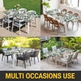 thumbnail image 5 of Spring Flowers Table Cloths for 5 Foot Rectangle Tables, Watercolor Floral Leaves Botanical Beige Patio Waterproof Elastic Fitted Tablecloths, Washable Rectangular Table Cover for Camping, 5 of 8