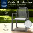 thumbnail image 4 of Best Choice Products Set of 2 Indoor/Outdoor Aluminum Woven Rope Dining Chairs w/ Armrests - Charcoal/Graphite, 4 of 7