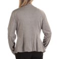 thumbnail image 4 of ALFANI $150 Womens New 1416 Gray Ruffled Zip Up Casual Jacket M B+B, 4 of 4