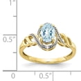 thumbnail image 2 of 10K Yellow Gold Aquamarine Diamond Ring, 2 of 2