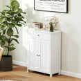 thumbnail image 2 of Costway Bathroom Floor Cabinet Freestanding Storage Organizer with 2 Doors Storage Cabinet White, 2 of 10