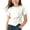 White, variant on snilers Girls Summer T Shirts Kids Twist Front Short Sleeve Crop Tops Asymmetric Hem Casual Fashion Crewneck Baic Tees 1-9 Years