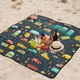 thumbnail image 5 of Cars Road Beach Blanket Outdoor Picnic Blanket 78"x 78" Waterproof Foldable for Beach Camping Travel Hiking Grass Lawn Park, 5 of 5