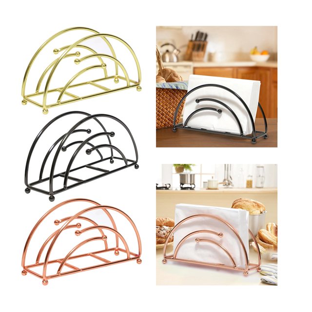 Dispensador de soporte para servilletas de papel, almacenamiento de organización de mesa para cocina, comedor, mesa de Picnic, restaurante en casa al BLESIY Servilletero