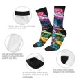 thumbnail image 3 of Yiaed Colorful Mushroom Print Great elasticity Crew Socks Sports socks for Men and Women, 3 of 5