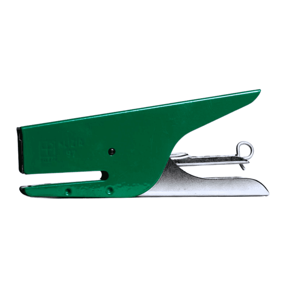Ellepi Klizia 97 Stapler with Mini Staples [Silver Finish]: 1 stapler / 1 pack staples (Green) 1-pack