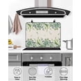 thumbnail image 4 of Large Induction Cooktop Protector Mat Spring Eucalyptus Leaves Stove Top Covers for Electric Stove, Rustic Plants Botanical Beige Decorative Stove Burner Cover Mats, Glass Top Stove Cover, 4 of 7