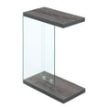 thumbnail image 4 of Convenience Concepts SoHo Glass C End Table, Weathered Gray/Glass, 4 of 5