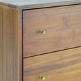 thumbnail image 3 of Grain Wood Furniture Mid Century 5-Drawer Chest, Brushed Walnut, 3 of 9