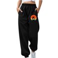 thumbnail image 4 of qolati Womens High Waisted Sweatpants Elastic High Waisted Joggers Casual Loose Sport Pants with Pockets Cinch Bottom Trousers, 4 of 6