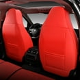 thumbnail image 4 of Coverado Car Seat Covers Full Set, Luxury Faux Leather Front and Rear Seat Protectors, Universal Fit Automotive Cushions, Red, 4 of 8
