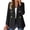 Black, variant on Womens Double Breasted Loose Blazer Jacket Notched Lapel Long Sleeve Solid Color Suit Coat with Gold Buttons Business Commute Party Layering Outerwear for Work Daily Wear Black L