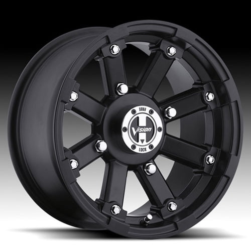 12x7 Vision 393 Lockout Matte Black UTV Wheel 4x115 (2.5mm)