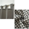 thumbnail image 3 of Durable Gingham Check Kitchen Window Valance, Rectangular Nylon Fabric Light Blocking Curtain for Kitchen Living Room Bedroom Dining Room, 39.37 X 17.72 Inches (Single Panel), 3 of 6