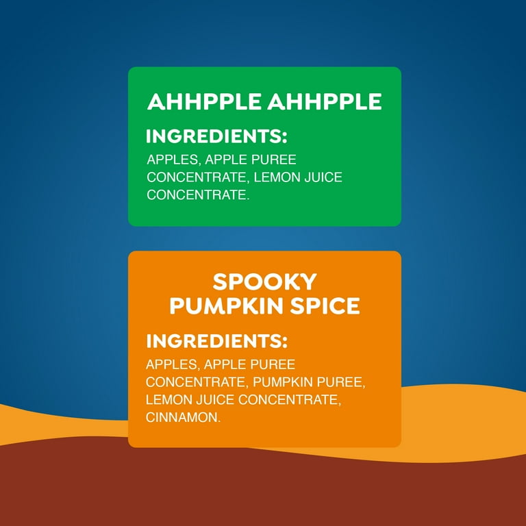 GoGo squeeZ No Sugar Added Halloween Apple Pumpkin Spice Variety