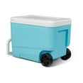 thumbnail image 1 of Igloo 38 Quart Wheelie Cool Cooler with handle in aquamarine, 1 of 18