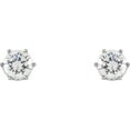 thumbnail image 2 of 5.25mm Cubic Zirconia Stud Earrings in 14k White Gold, 2 of 8