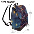 thumbnail image 2 of Easygdp Dreamy Jester Under Stars Mochila de Cuero para Mujeres, Bolso de Hombro, Bolsos de Mano de Moda para Trabajo y Viajes, 2 of 4