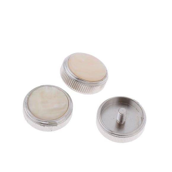 Eigraketly 3 Pieces Alloy Euphonium Valve Finger Buttons Wind Set Brass Instrumental Type3 NO3