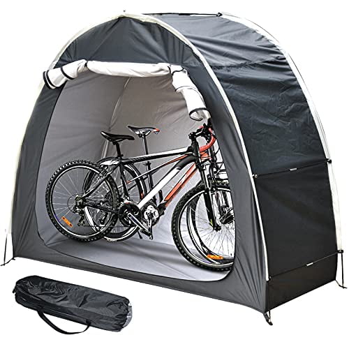Garden Storage Sheds for Outdoor Camping Portable Foldable Pool Tools AFLIFLI Bike Cover Storage Tent Upgrade 210D Silver Coated Oxford Cloth Bicycle Shed with Window Design 