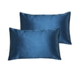 thumbnail image 2 of Velvet Pillowcases Standard Size 2 Pack – Soft Envelope Closure Pillow Covers for Hair and Skin, Summer Dorm and Bedroom Bedding, Multicolor Polyester, 2 of 6