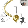 thumbnail image 4 of Utopia Alley Rustproof Wall Mounted Single Curved Shower Rod, Aluminum, adjustable from 45" to 72" Wide (Gold), 4 of 10