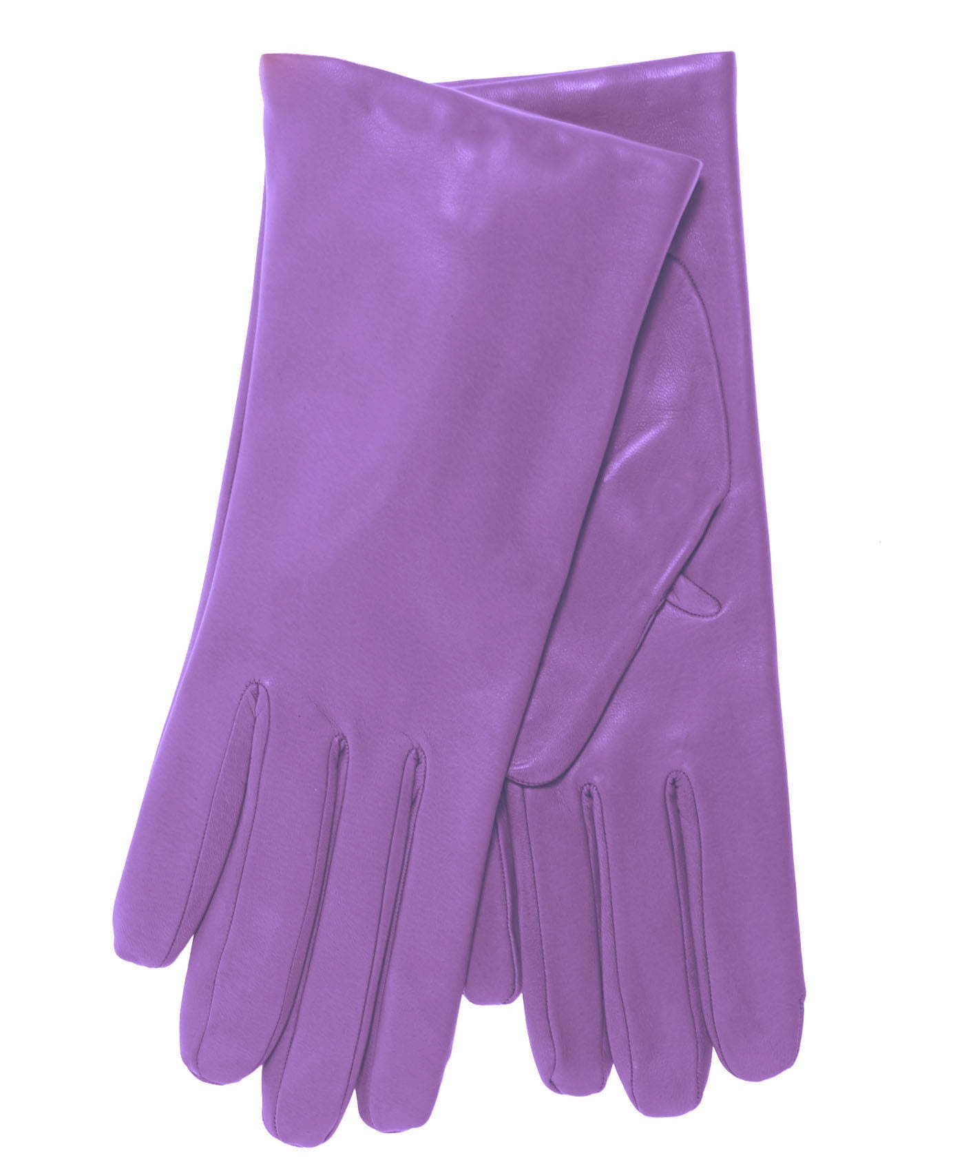 lilac leather gloves
