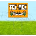 thumbnail image 1 of Texmex Cuisine (18" x 24") Yard Sign, Includes Metal Step Stake, 1 of 6