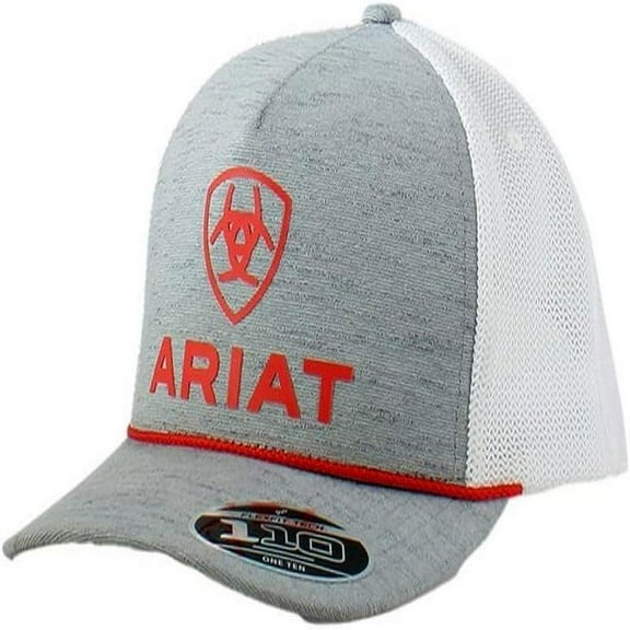 Ariat FLEXFIT Red Rope Logo Gray