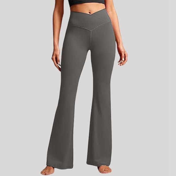 MKLEKYY Leggings de yoga ajustados y acampanados para mujer