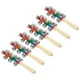 thumbnail image 1 of 6 piezas de campanas de mano, campanas de mano de muñeca, campanas de trineo de instrumentos de mano de madera con 10 campanas de Navidad, 1 of 5