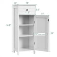 thumbnail image 3 of Costway Bathroom Storage Floor Cabinet Wooden Organizer Free-Standing w/ Drawer & Shelf, 3 of 10