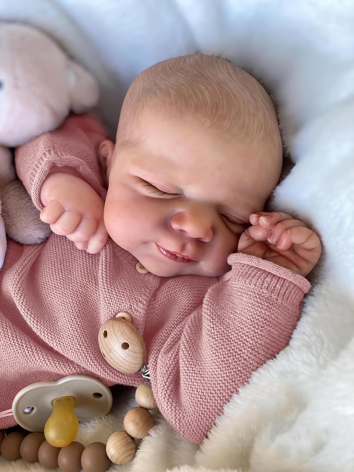 19 Inch Realistic Baby Doll Sleeping Lifelike Cuddly Cloth Body Gift Set Reborn Baby Dolls Newborn Girl Doll That Look Real and Feel Real