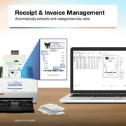 Epson RapidReceipt RR-600W Wireless Desktop Color Duplex Receipt and Document Scanner with Receipt Management and PDF Software for PC and Mac, Touchscreen and Auto Document Feeder (ADF)