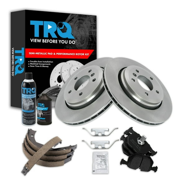 TRQ Rear Brake Pad & Rotor Kit BKA38732 Fits Select 2001-2006 BMW 330Ci , 2001-2005 BMW 330i , 2001-2005 BMW 330xi