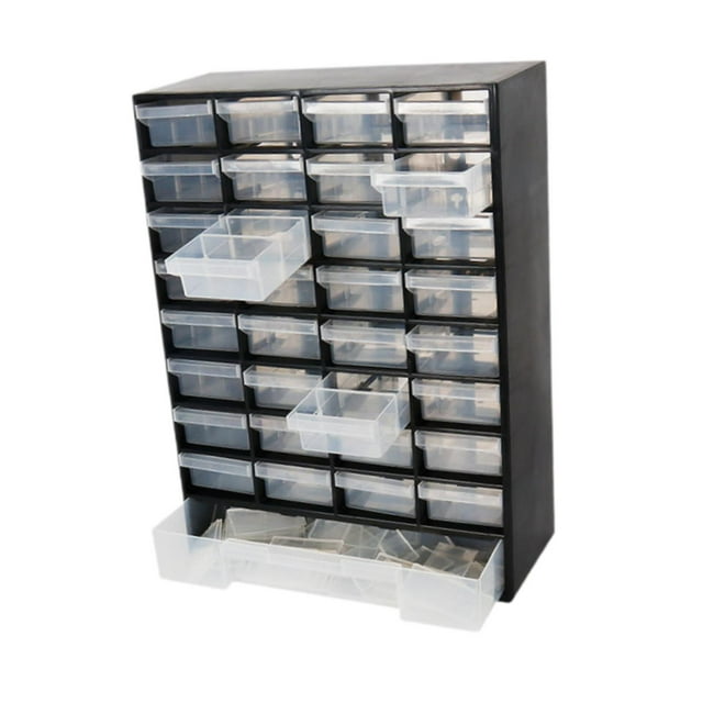 simhoa Drawer Storage Cabinet Organizer Container with 33 Compartment Bathroom Tool Box Black